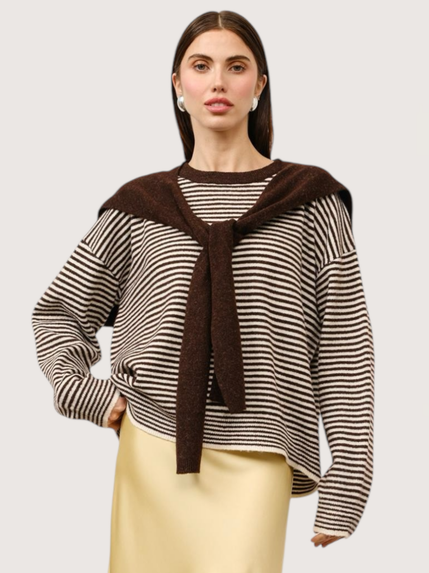 Detachable Shawl Sweater