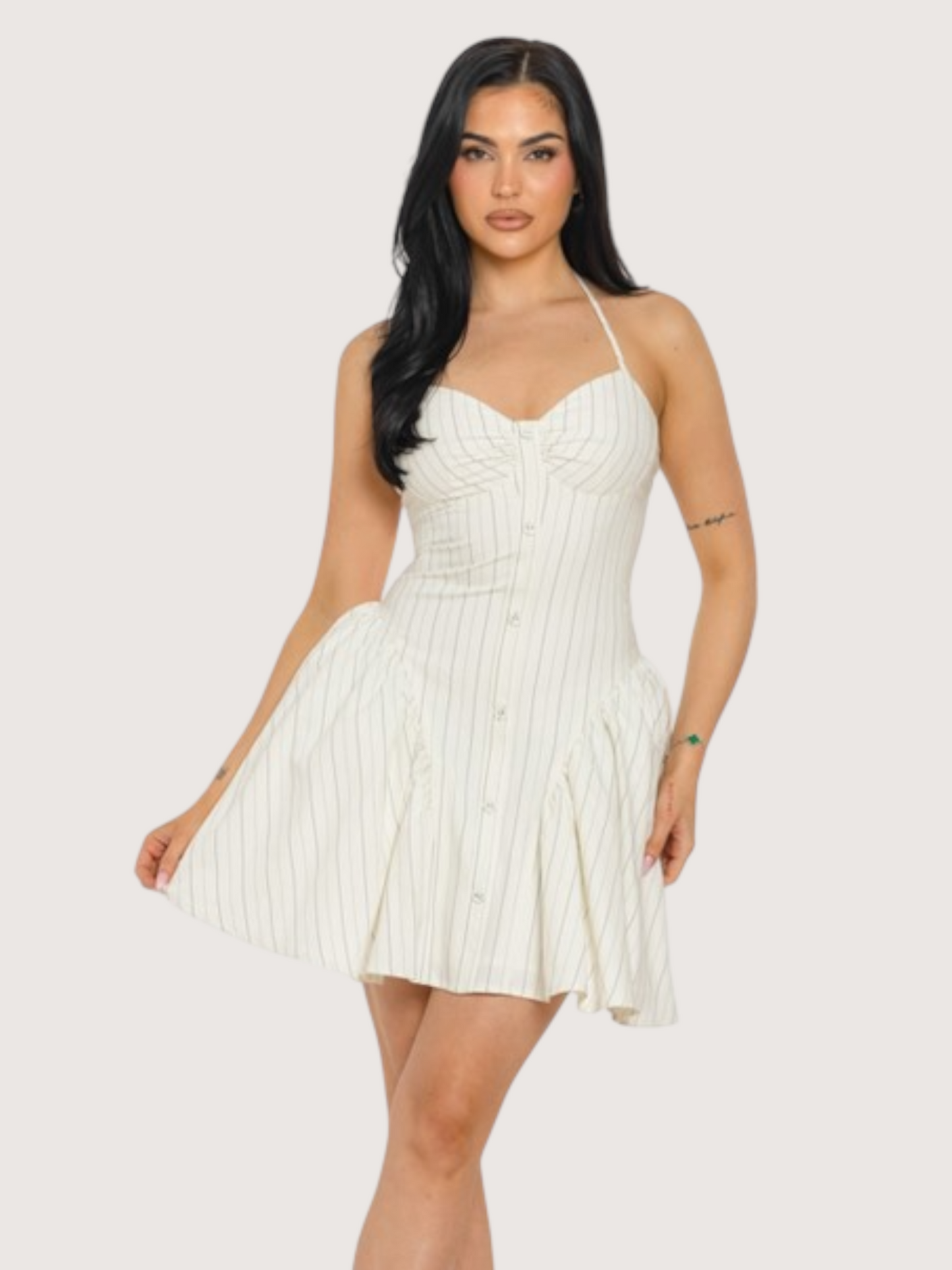 Striped Halter Dress