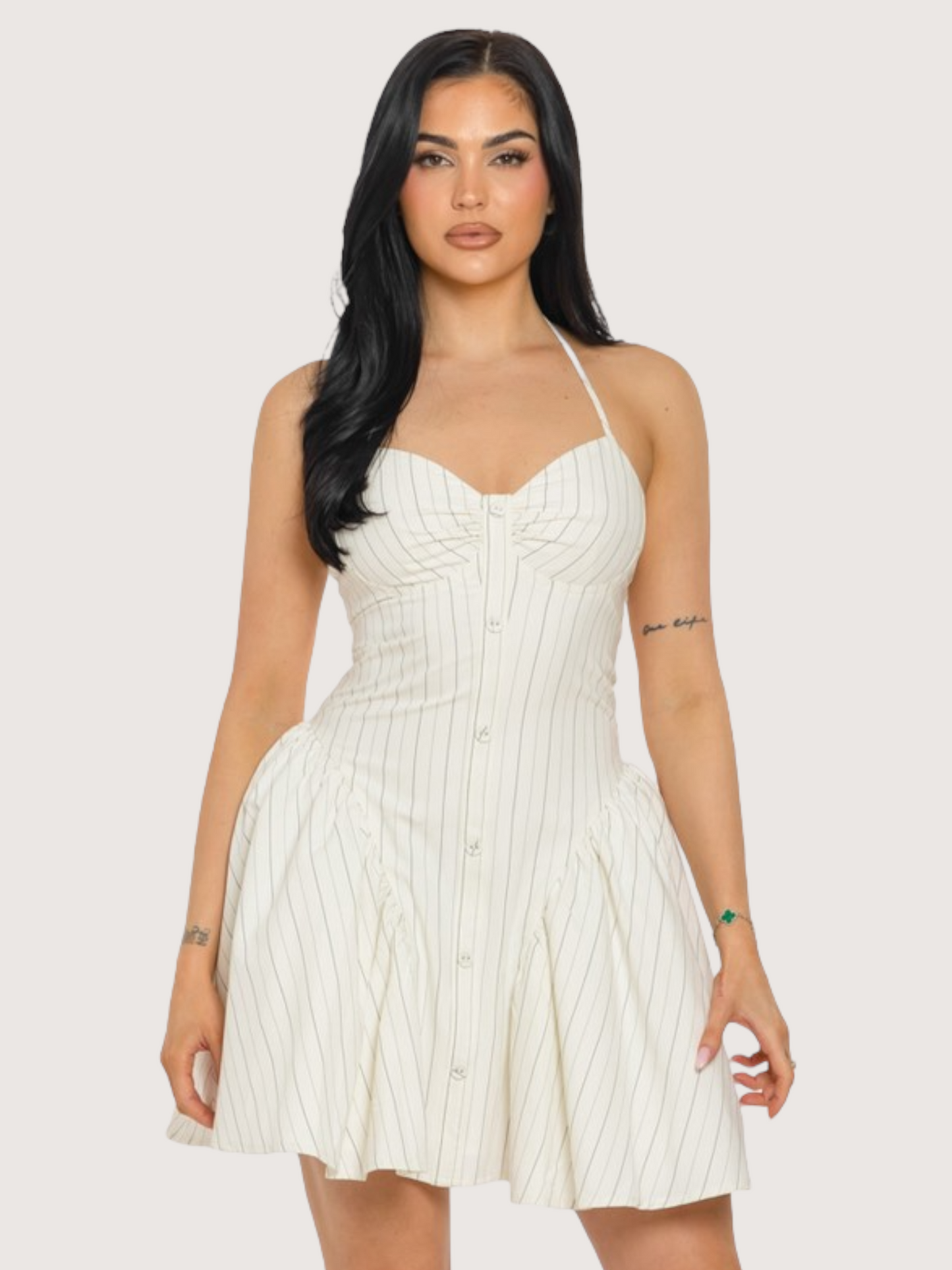 Striped Halter Dress