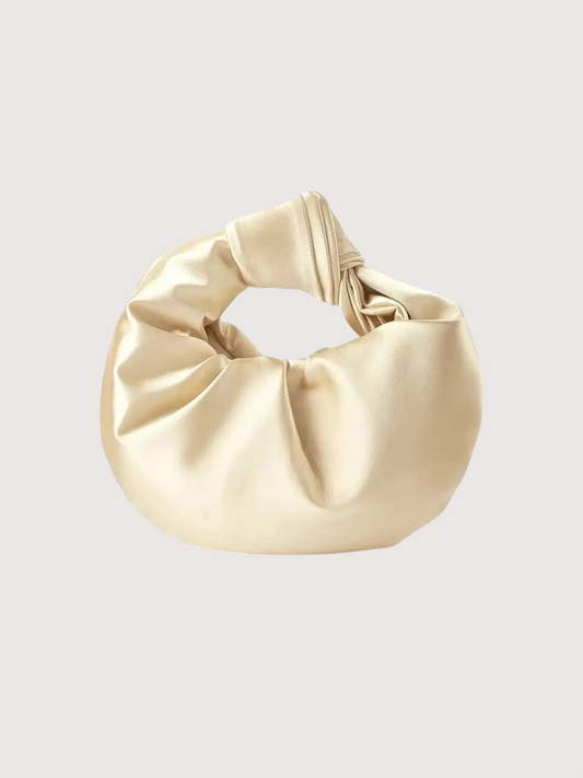 Knotted Satin Bag | Beige