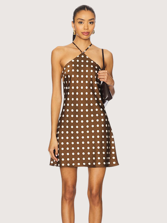 Satin Polka Dot Dress