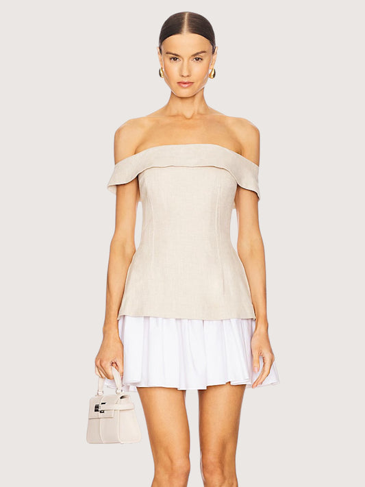 Grace Linen OTS Dress