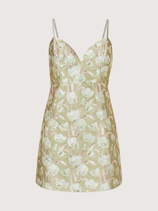 Floral Jacquard Print Dress