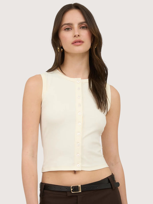 Olivia Knit Top | Cream