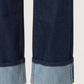 Relaxed Jewel Cuffed Denim