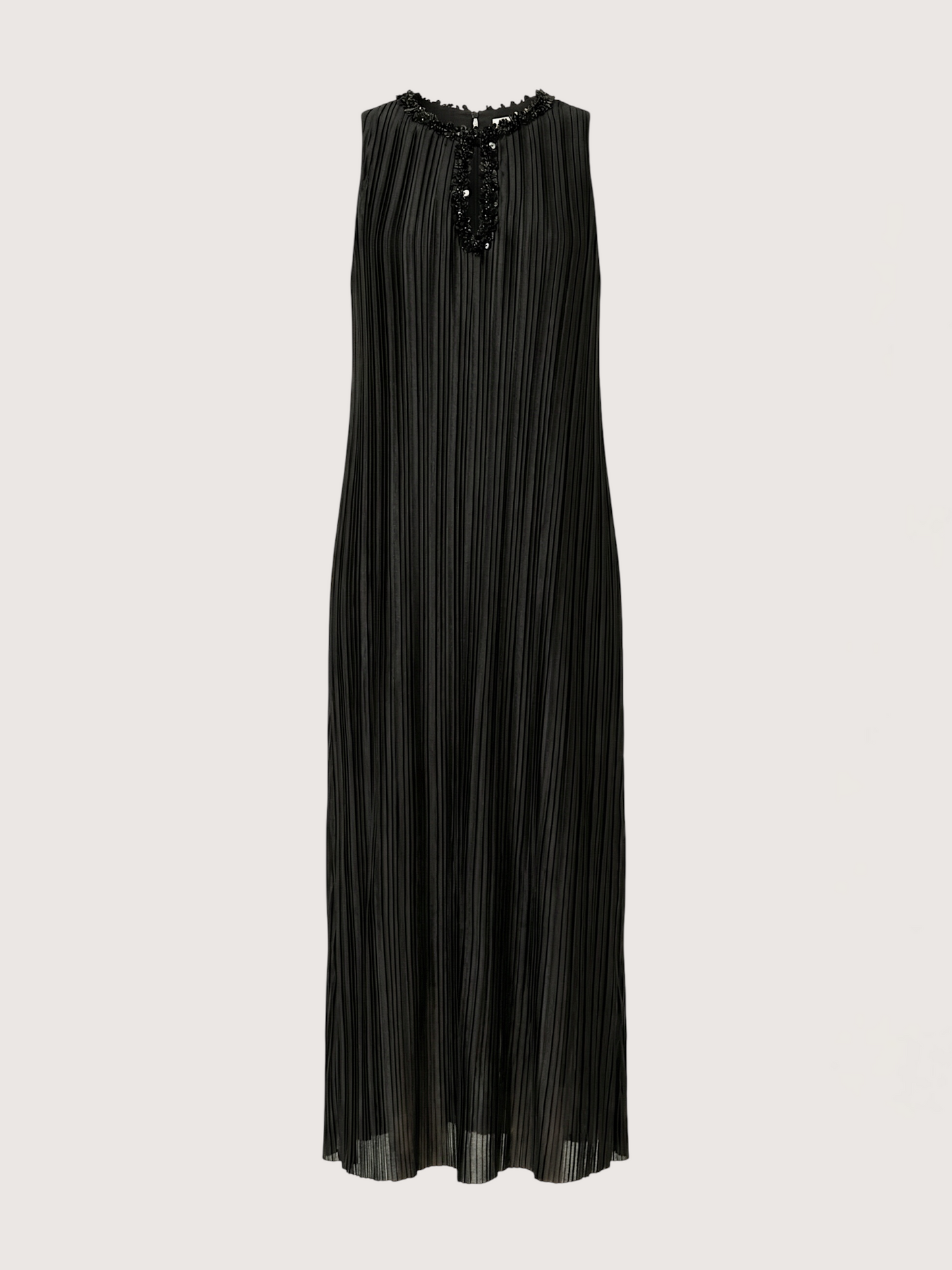 Pleated Sequin Midi Dress