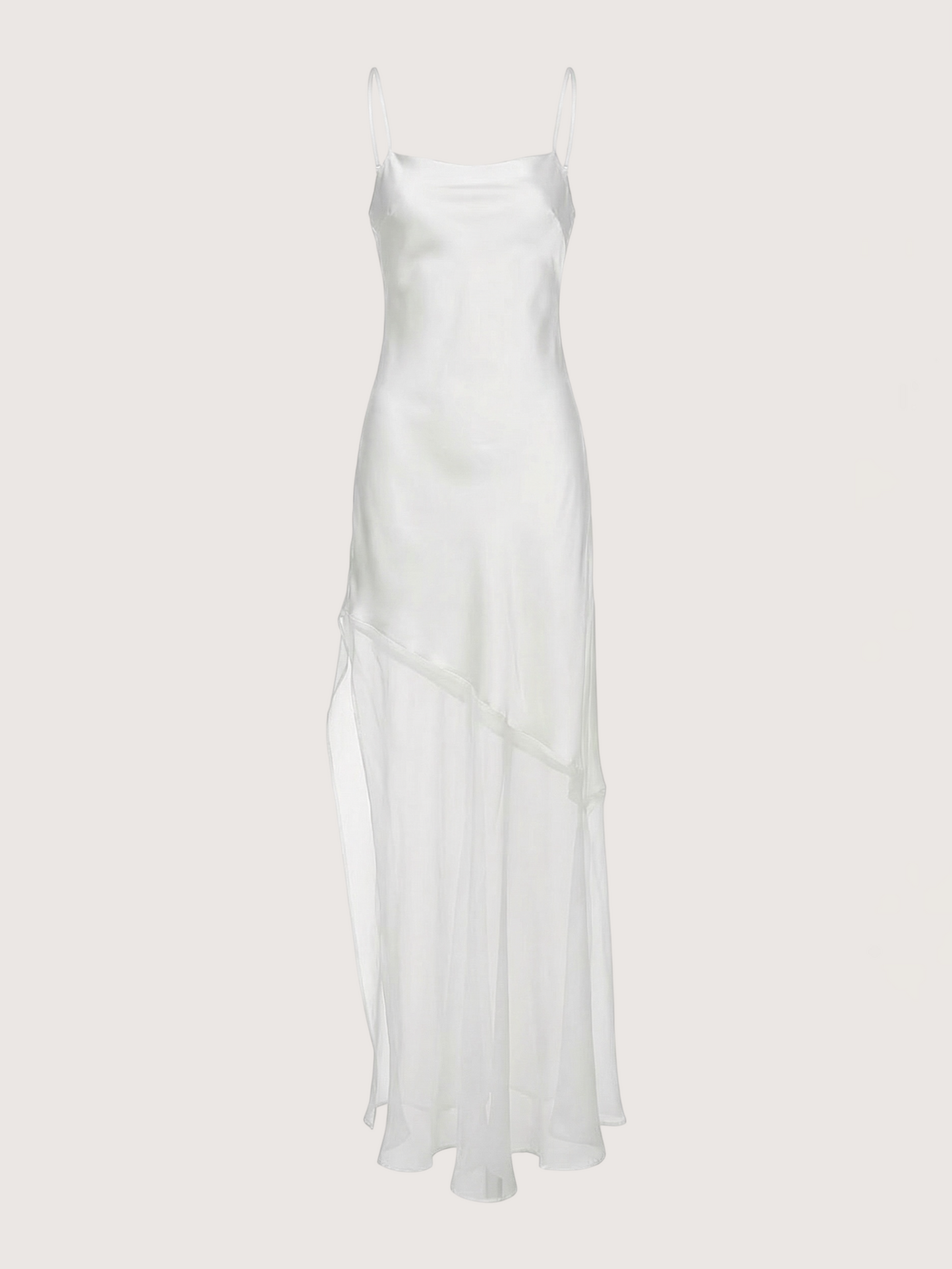 Sheer Hem Maxi Dress