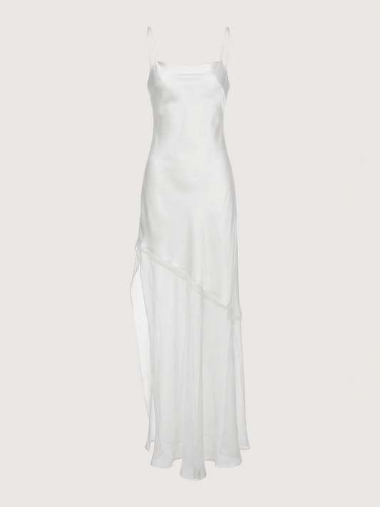 Sheer Hem Maxi Dress