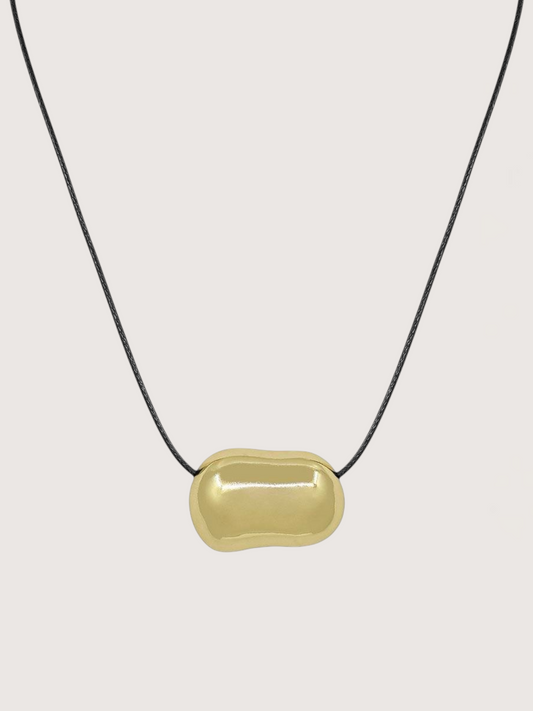 Bean Pendant Cord Necklace
