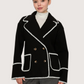 Double Breasted Stitch Jacket | Black