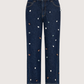 Double Waist Beaded Denim