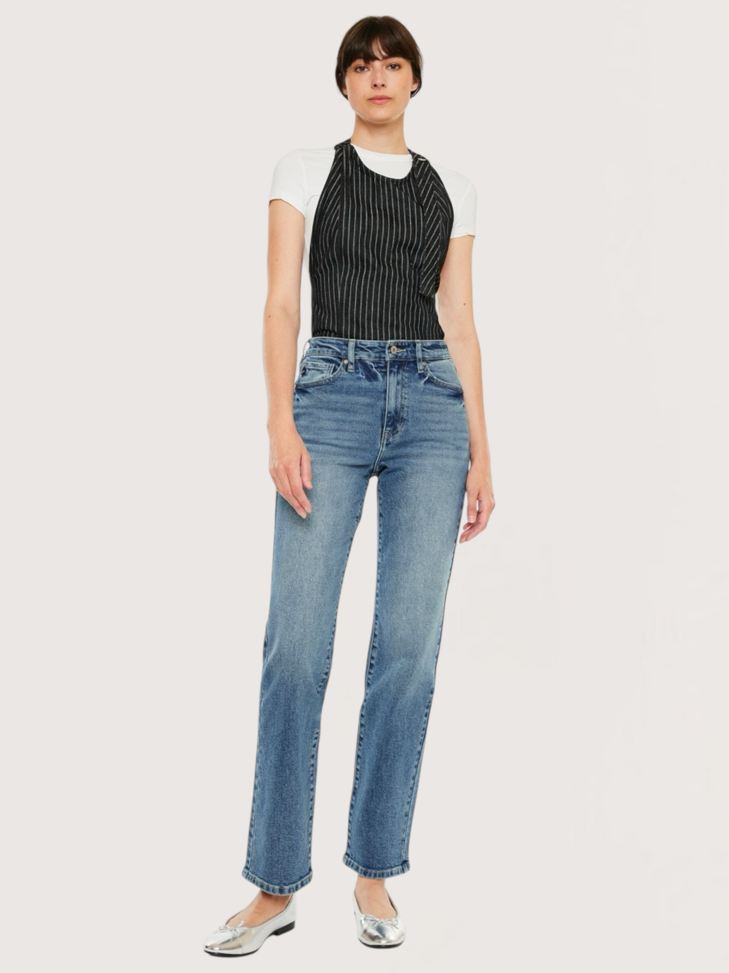High Rise Straight Leg Denim