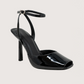 Peep Toe Patent Pump