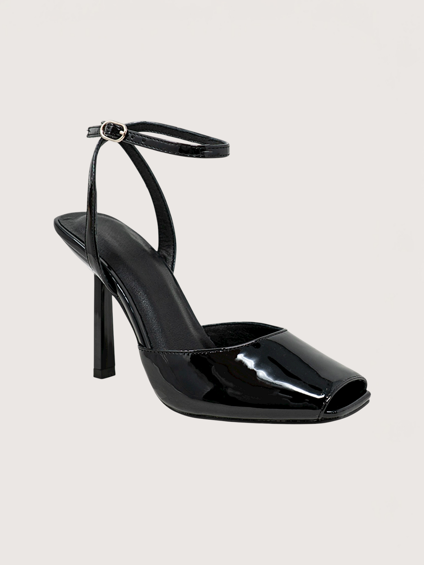 Peep Toe Patent Pump
