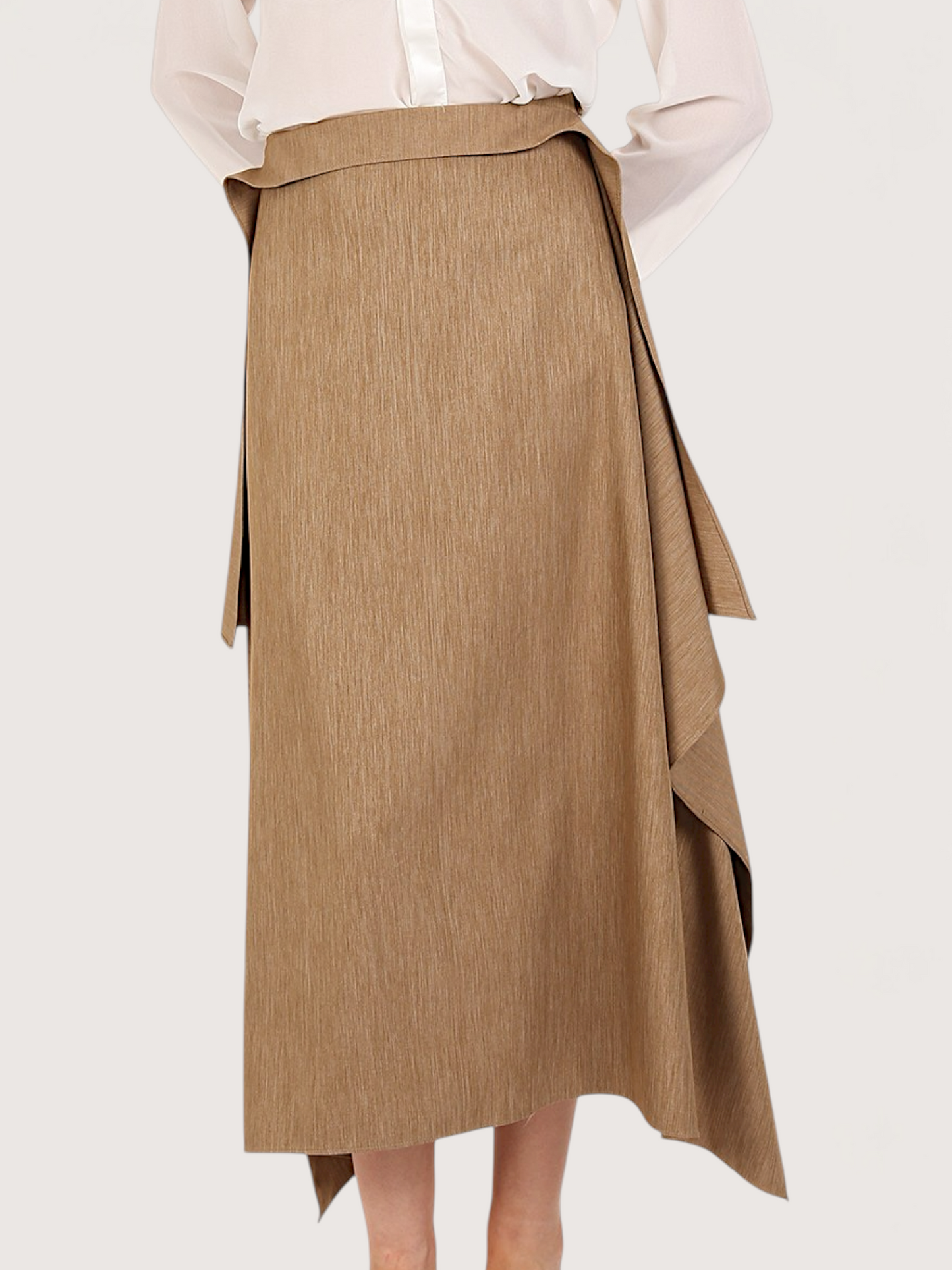 Side Ruffle Pencil Skirt