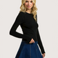 Crewneck LS Top | Black