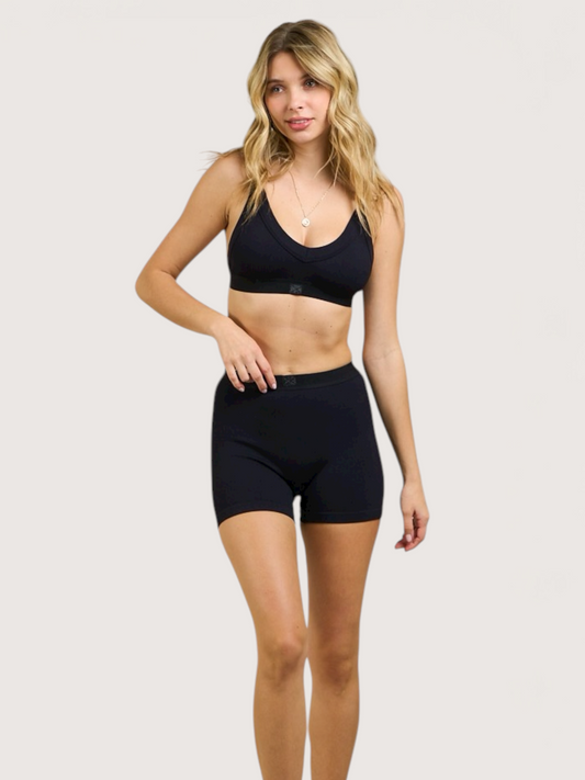 Bra and Short Set | Black