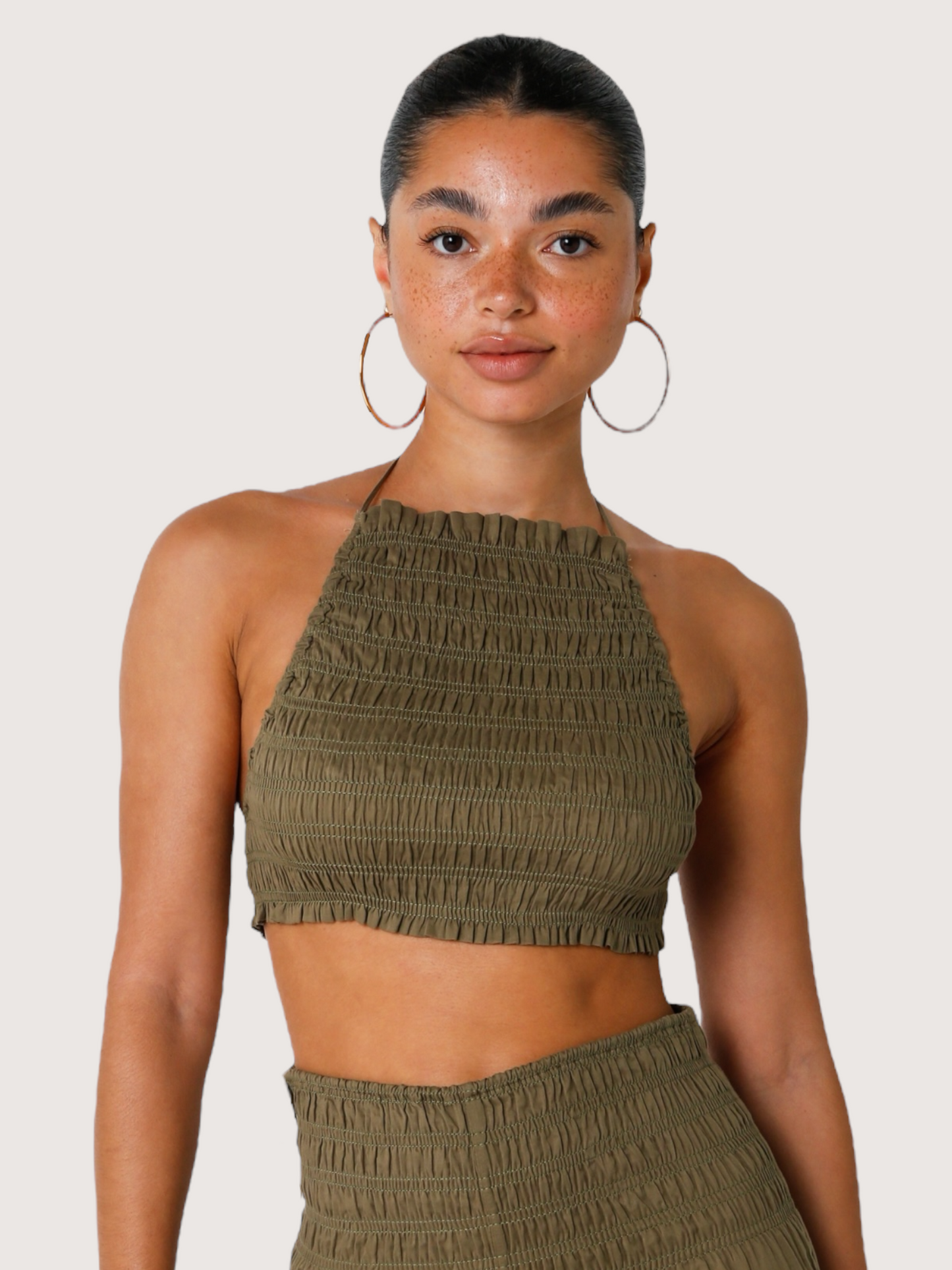 Smocked Pearl Charm Top