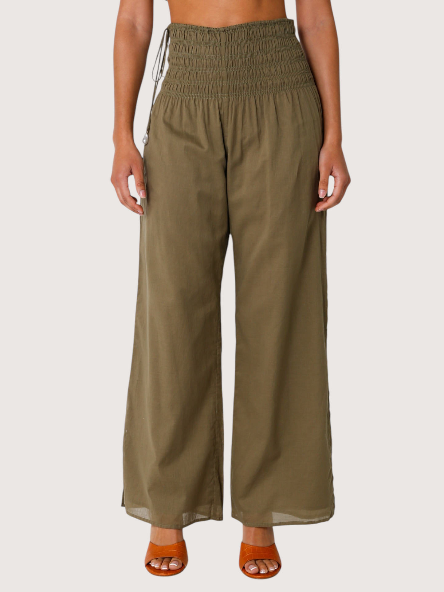 Smocked Pearl Charm Pant