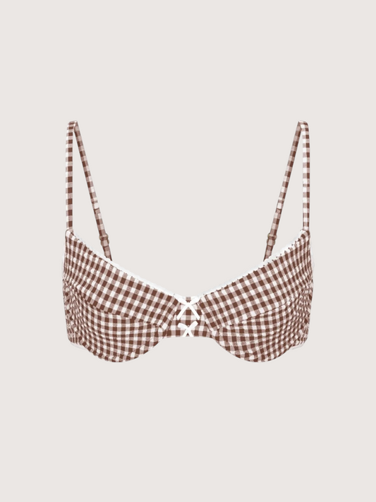 Deia Gingham Bikini Top