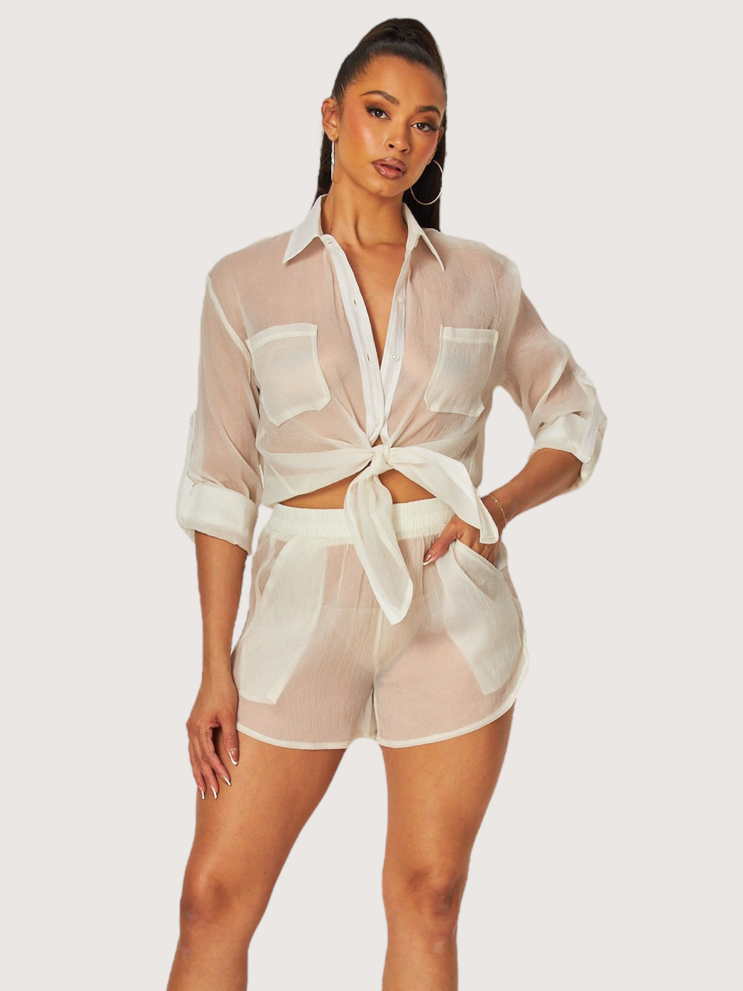 Sheer Matching Set | Ivory