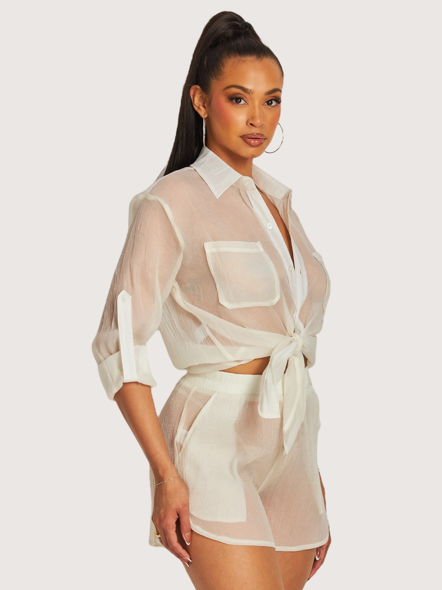 Sheer Matching Set | Ivory