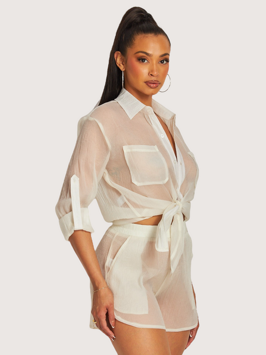 Sheer Matching Set | Ivory