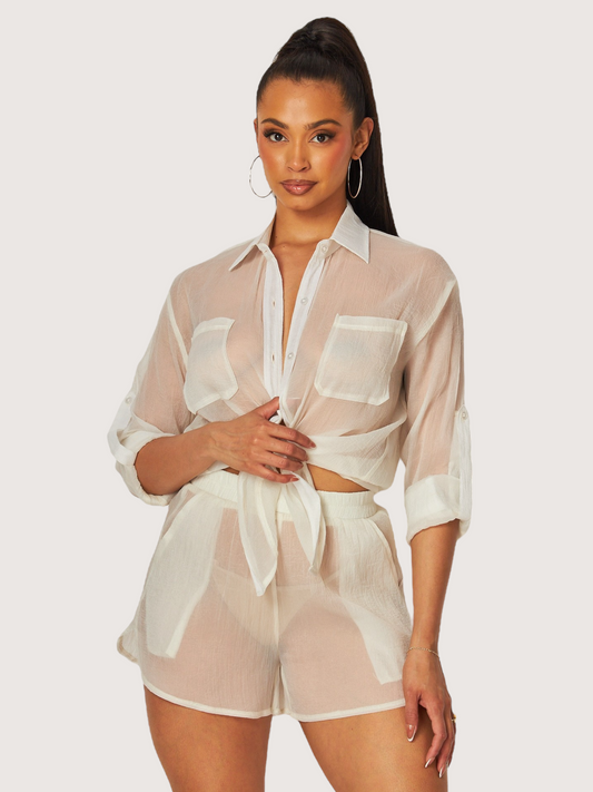 Sheer Matching Set | Ivory
