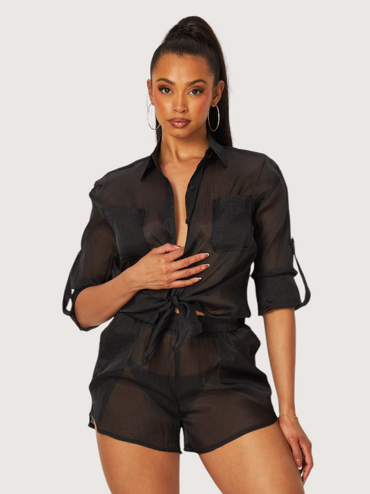 Sheer Matching Set | Black