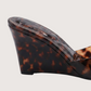 Tortoise Open Toe Wedge