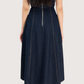 Tailored Denim Midi Dress