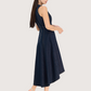 Tailored Denim Midi Dress