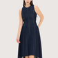Tailored Denim Midi Dress