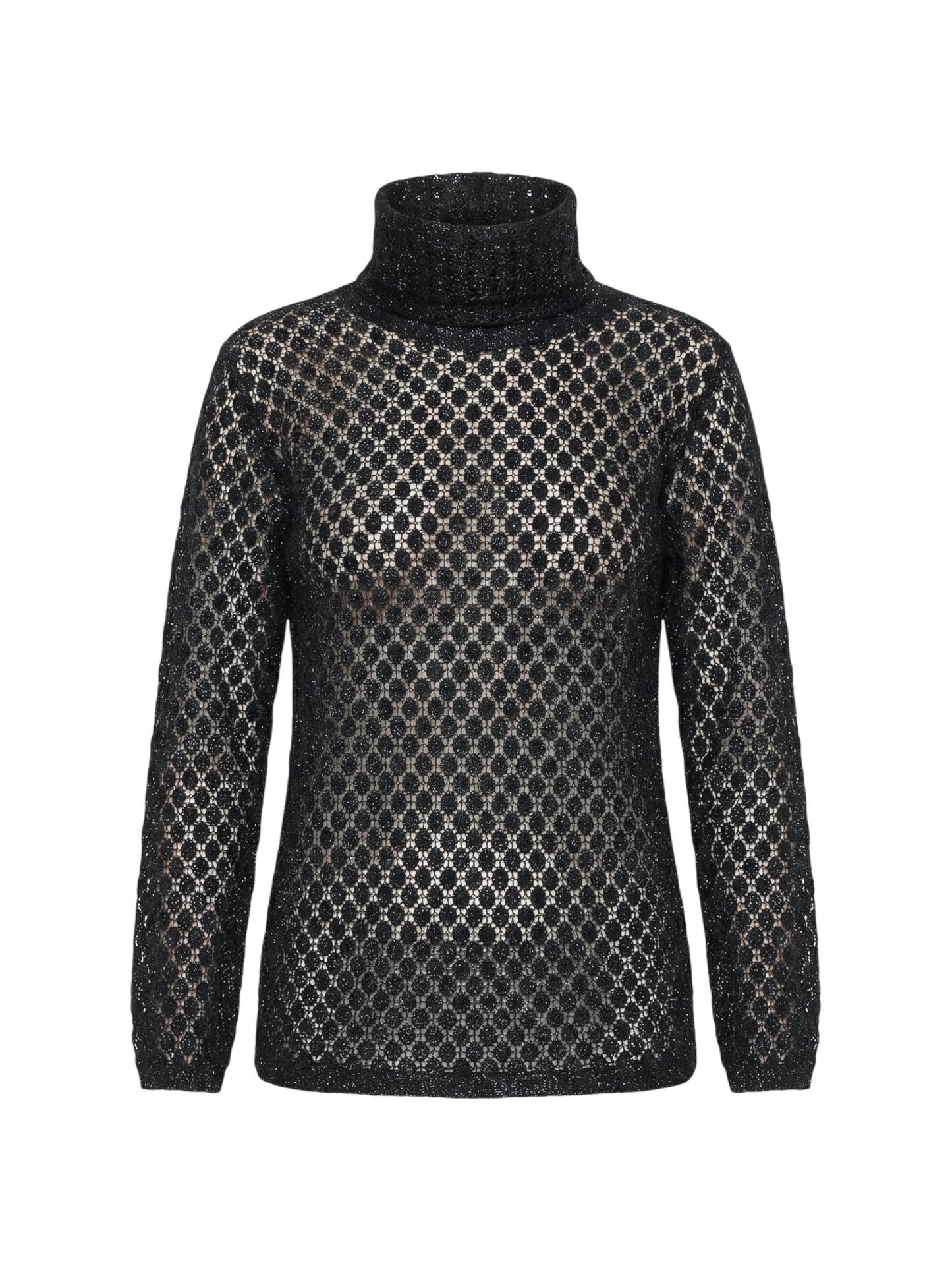 Crochet Turtleneck Top