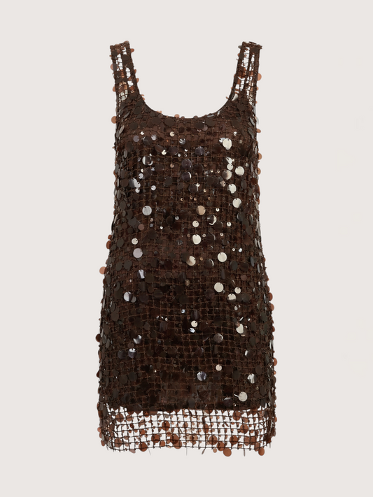 Mini Mesh Sequin Dress