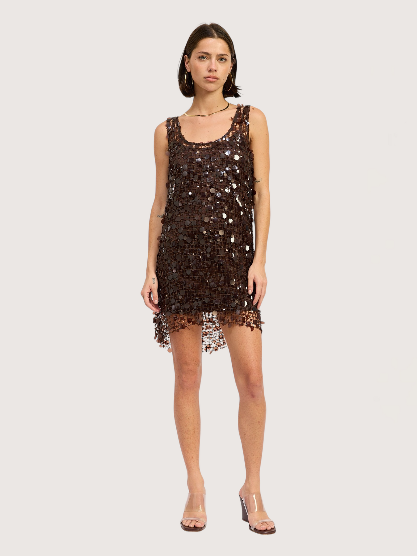 Mini Mesh Sequin Dress