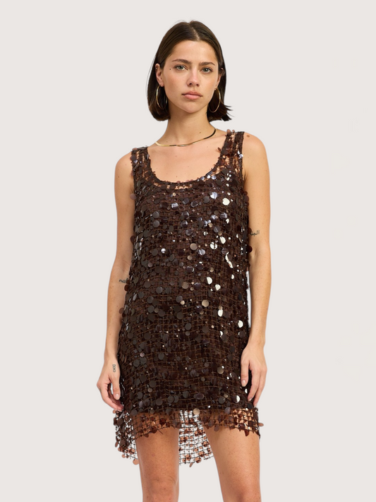 Mini Mesh Sequin Dress