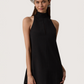 High Neck Mini Dress | Black