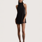 High Neck Mini Dress | Black