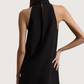 High Neck Mini Dress | Black