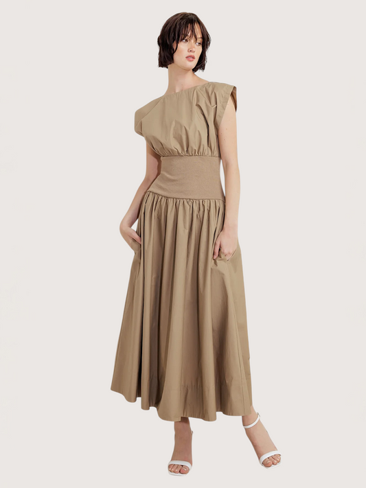 Fitted Waist Midi Dress
