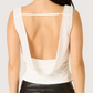 Tati Mesh Boatneck Top | White