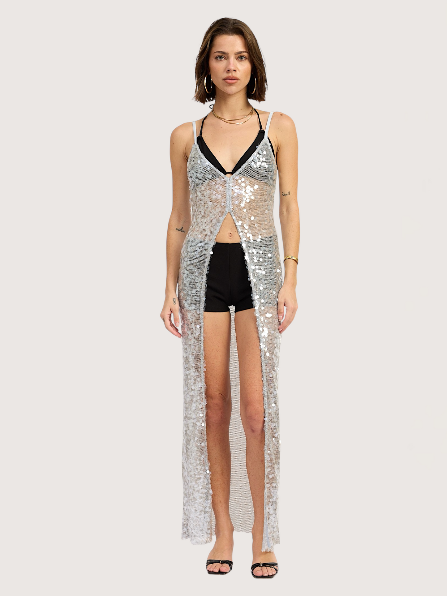 Sequin Split Hem Tank