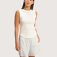 Thick Seam Tank | White