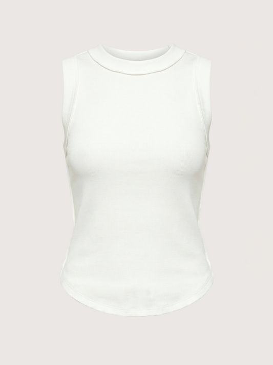 Thick Seam Tank | White