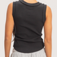 Thick Seam Tank | Black