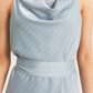Cowl Neck Striped Dress