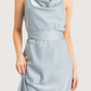 Cowl Neck Striped Dress