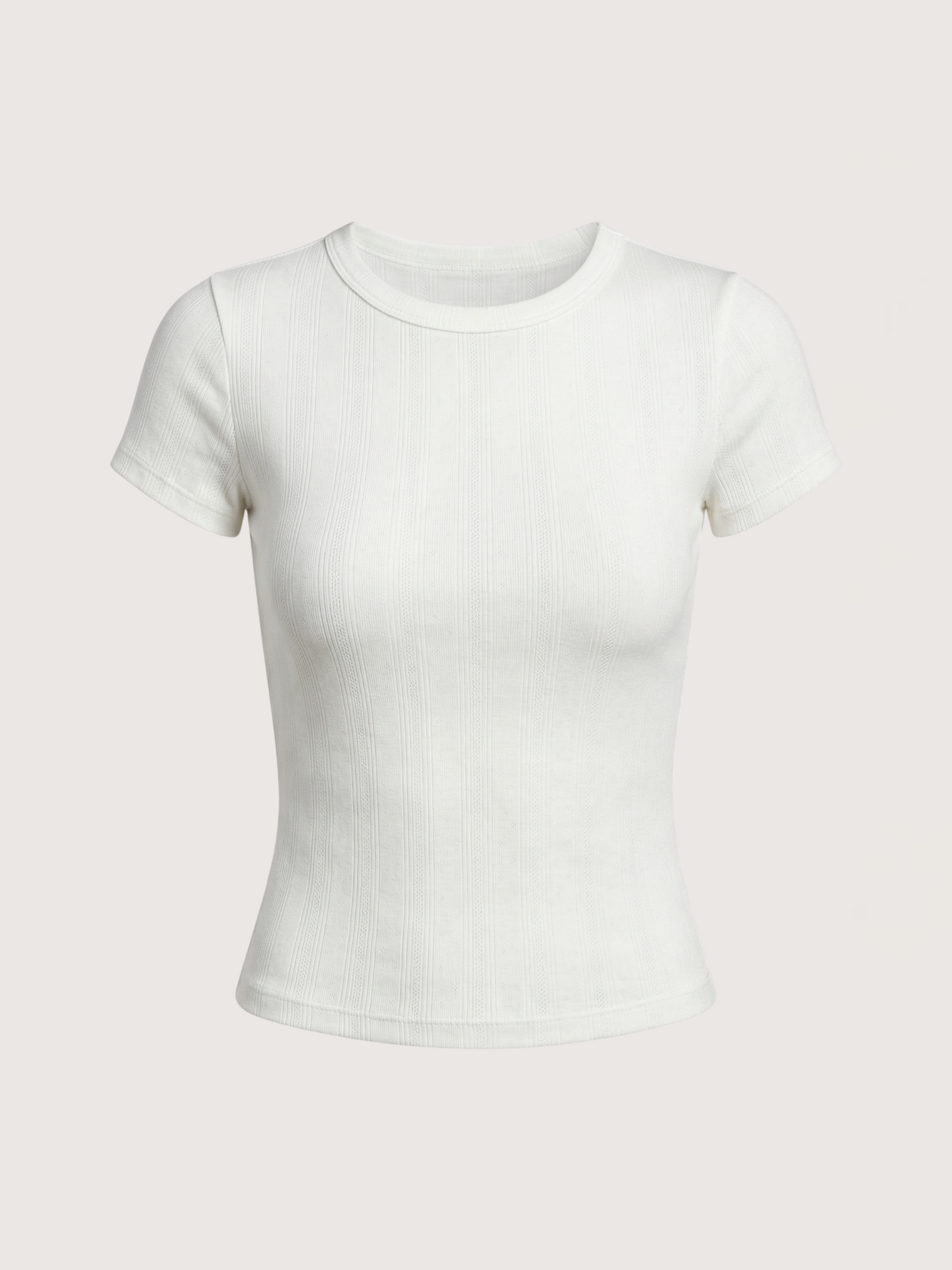 Pointelle Short Sleeve Top
