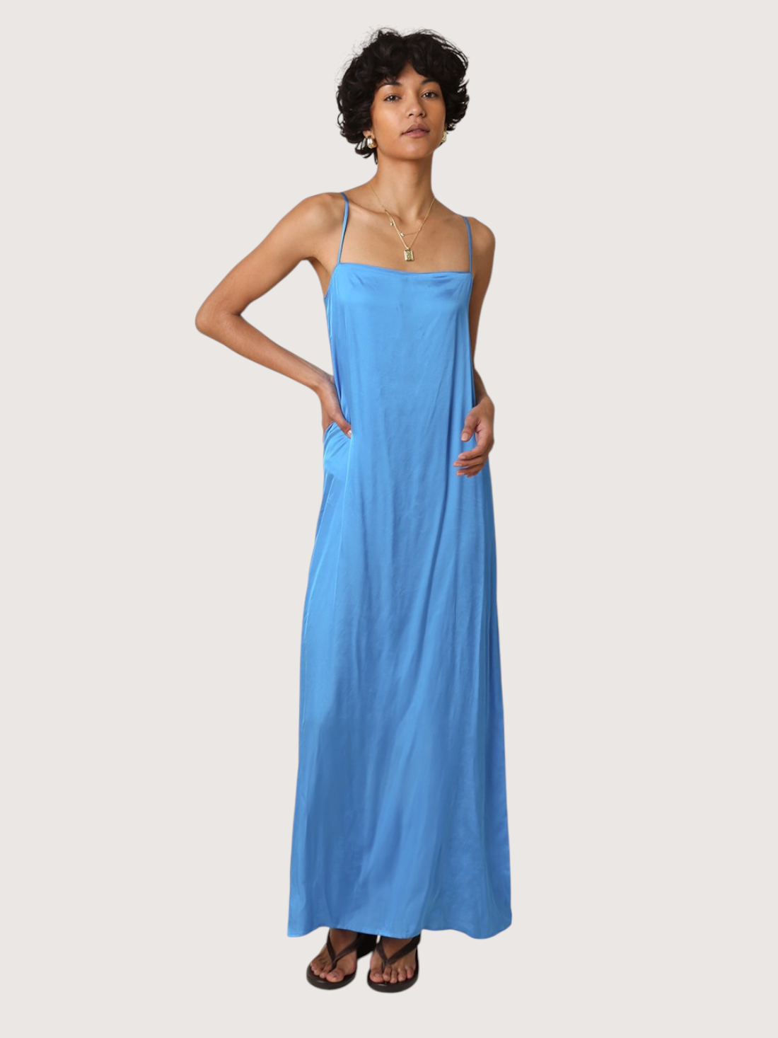 Aria Slip Maxi Dress | Blue
